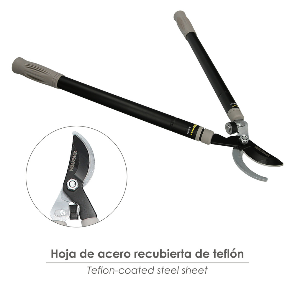 Tijeras Podar Profesional Acero Telescópica 2 Manos
