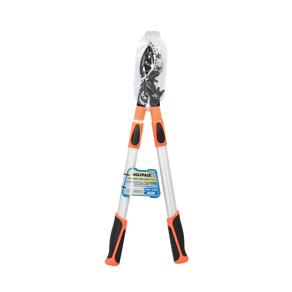 Tijera Podar 2 Manos Sistema Yunque Mangos Telescopicos Aluminio Con Multiplicador De Fuerza