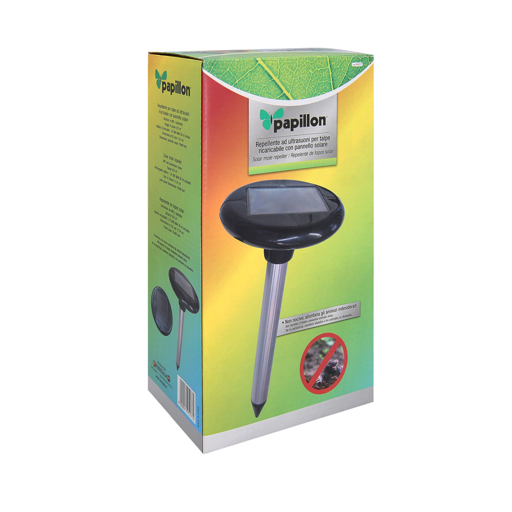 Ahuyentador Ultrasonidos Solar para topos 625 m².