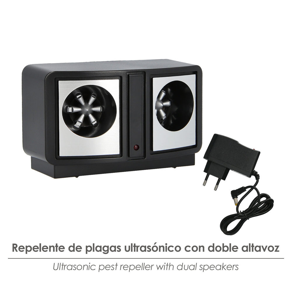 Ahuyentador Ultrasonidos Ratas/Ratones 300 m².