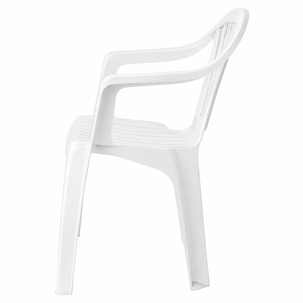 Silla Resina Monobloc Respaldo Bajo Blanca Lyra