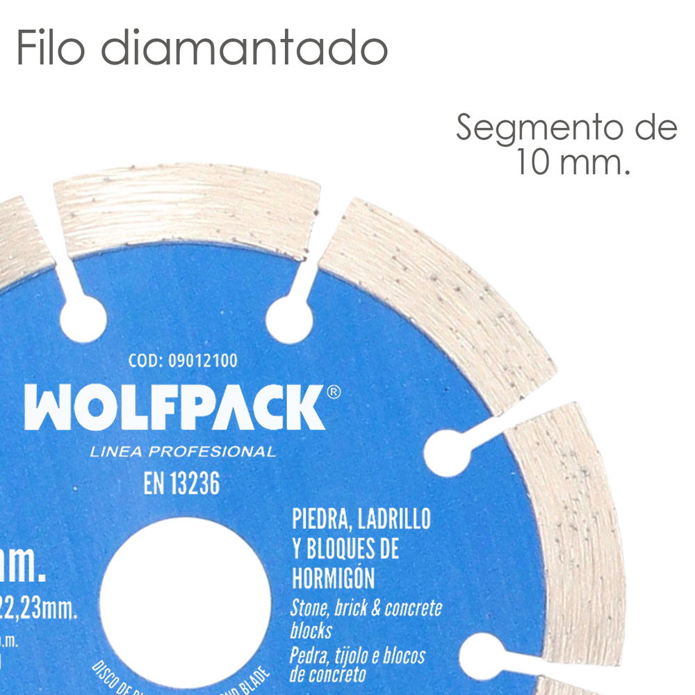 ▷🥇 distribuidor disco diamante Ø 115 mm materiales de ultima generación  segmento de 10 mm