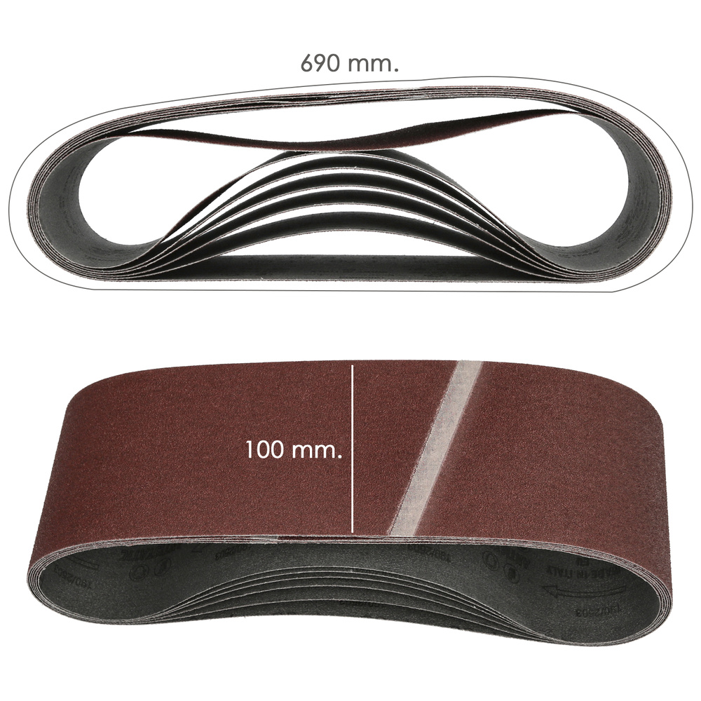 Lija Recambio Banda 100 x 690 mm. Grano 150 (6 Piezas)