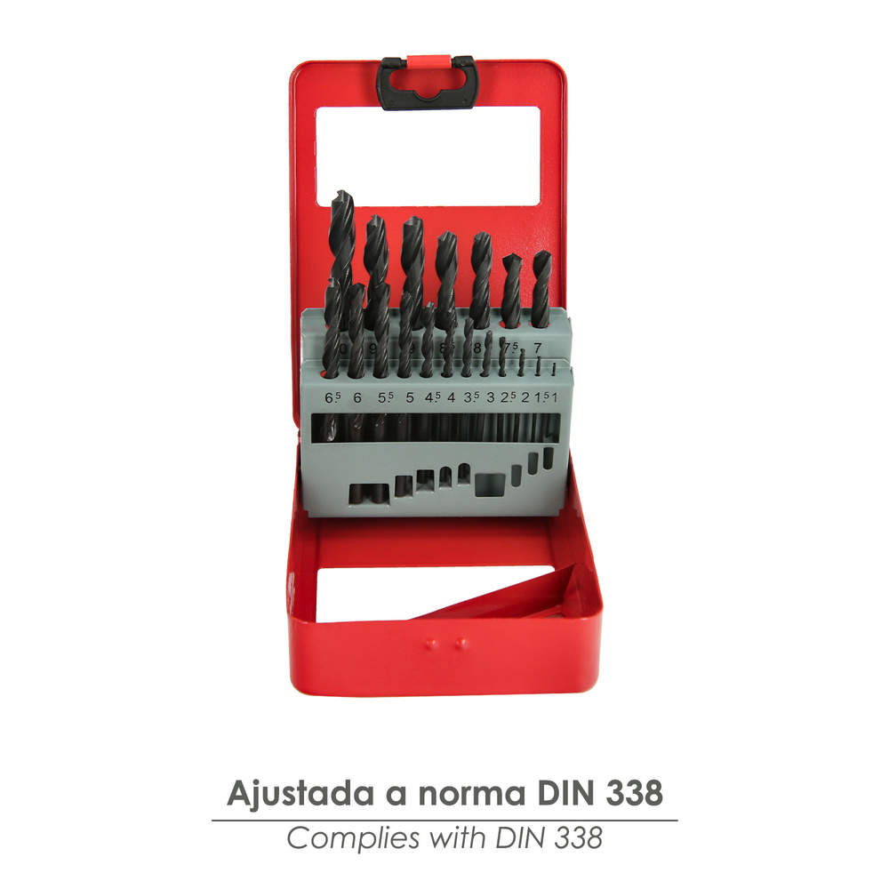 Estuche Brocas Wolfpack Hss 1-10 mm. 19 Piezas