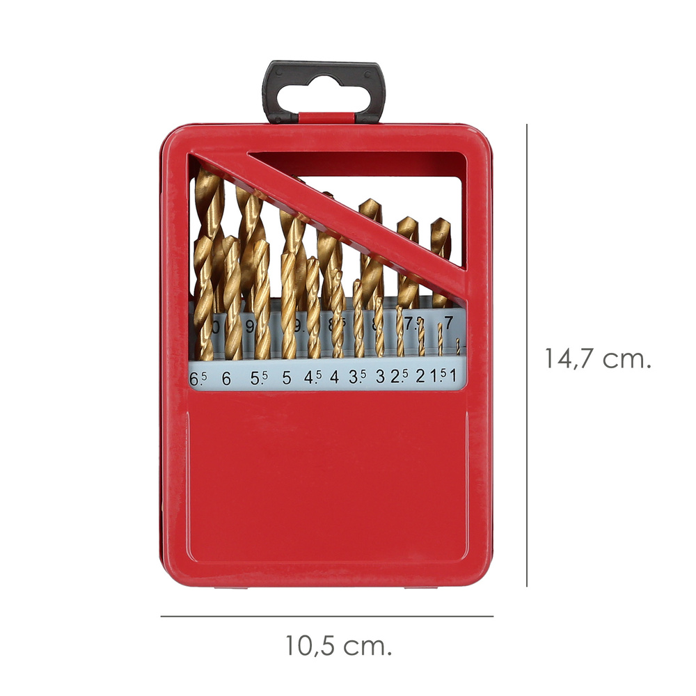 Estuche Brocas Wolfpack Hss Titanio 1-10 mm. 19 Piezas