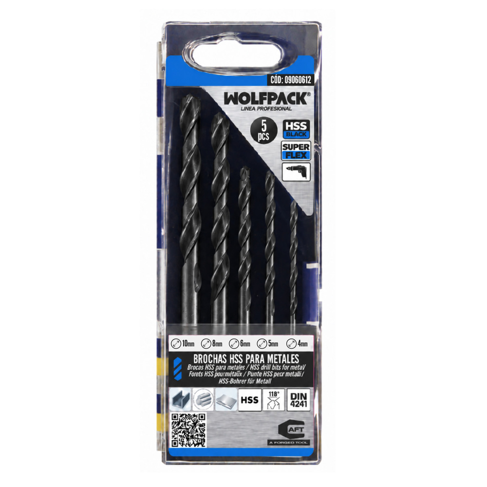 Estuche Brocas Hss Din 4241 5 Piezas.
