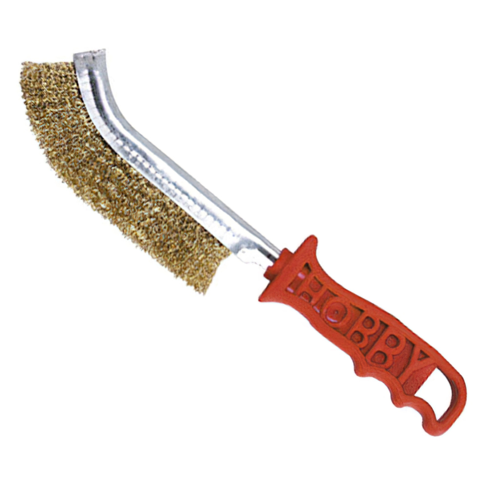 🥇 distribuidor cepillo manual acero latonado mango rojo | Mayorista