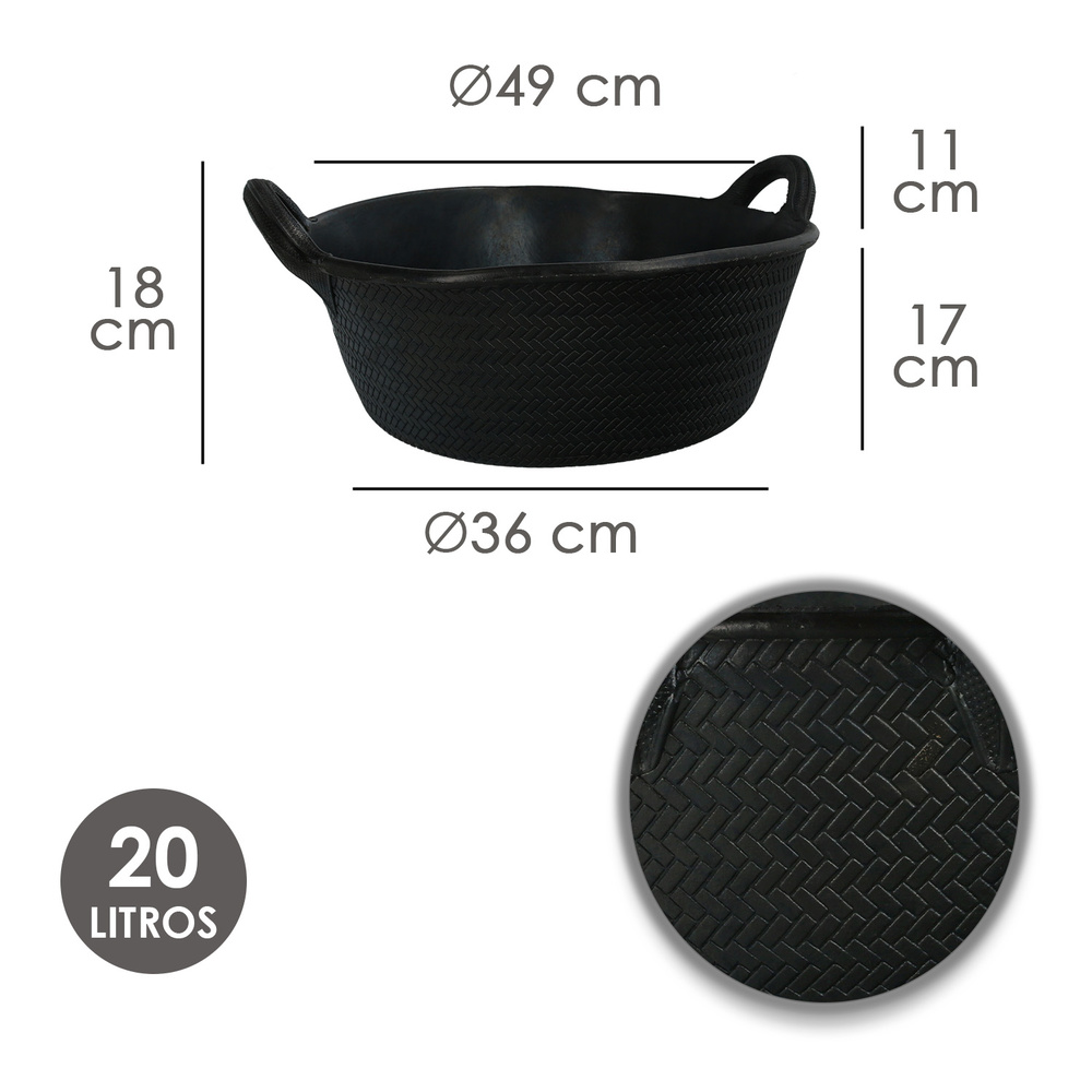 Espuerta Goma Wolfpack      20 l.