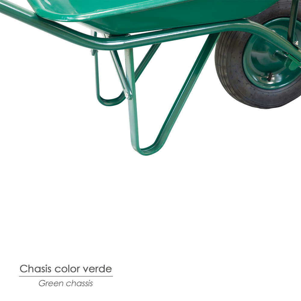 Carretilla Obra Verde Metálica Desmontada