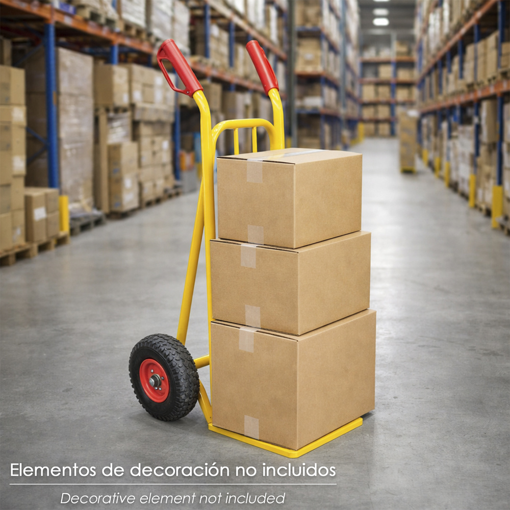 Carretilla Almacen / Sacos  Ruedas Neumaticas Llantas Plastico