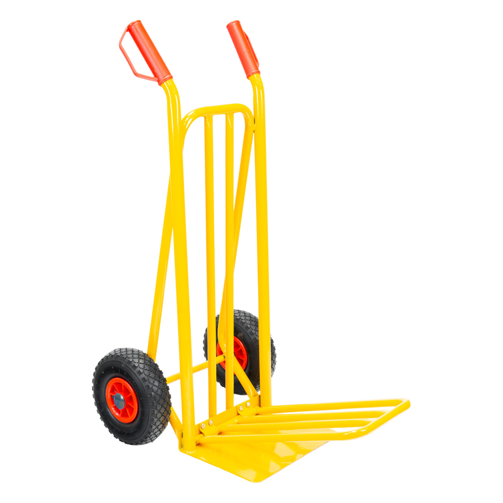 Carretilla Almacen / Sacos  Con Pala Abatible Ruedas Neumáticas Llantas de plástico