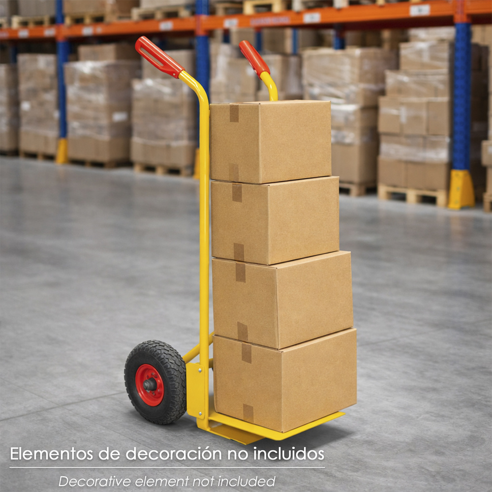 Carretilla Almacen Rueda Neumatica / Llanta de Plastico 