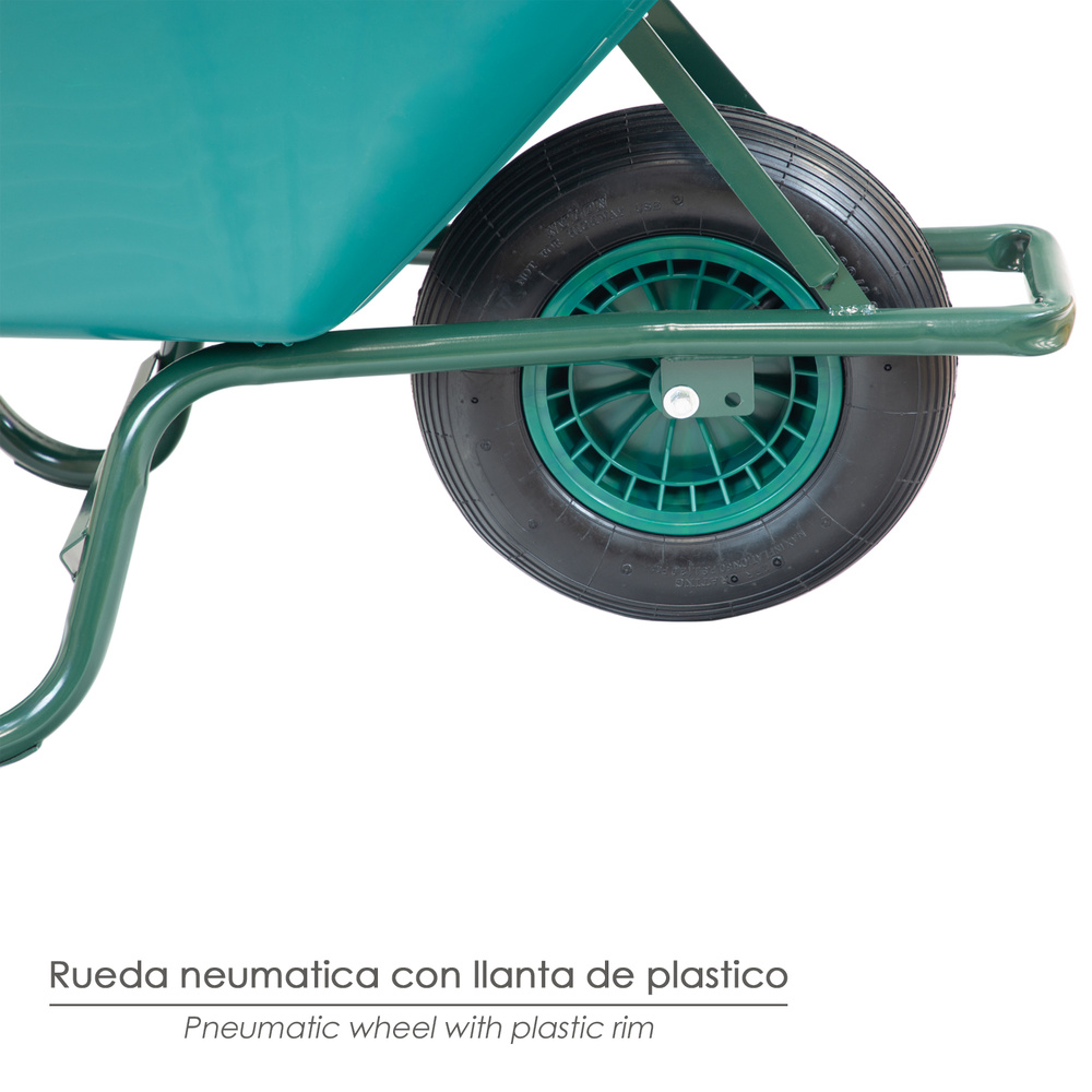 Carretilla Obra Plastico Desmontada 100 litros