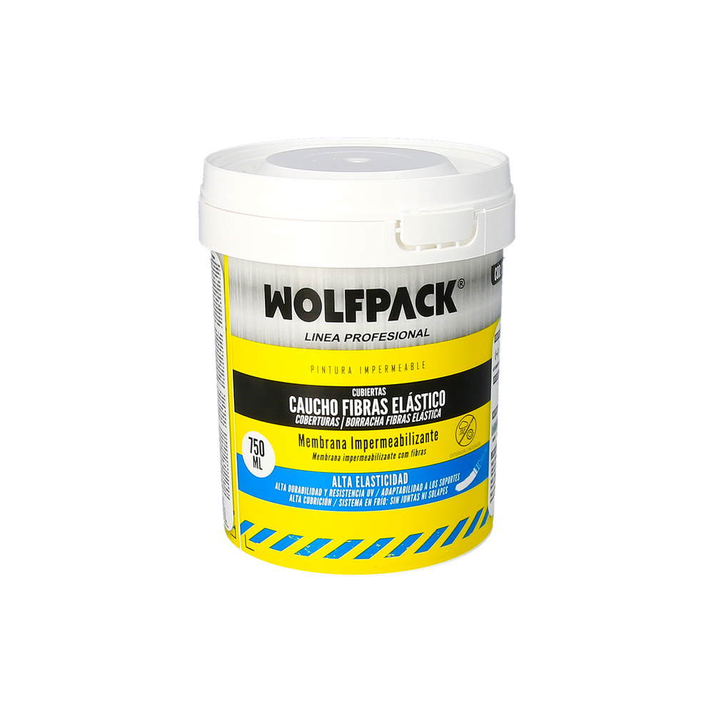 Pintura Impermeabilizante Con Fibras Para Exteriores / Interiores 750 ml. Color Blanco