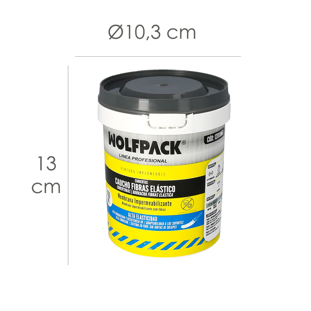 Pintura Impermeabilizante Con Fibras Para Exteriores / Interiores 750 ml. Color Gris