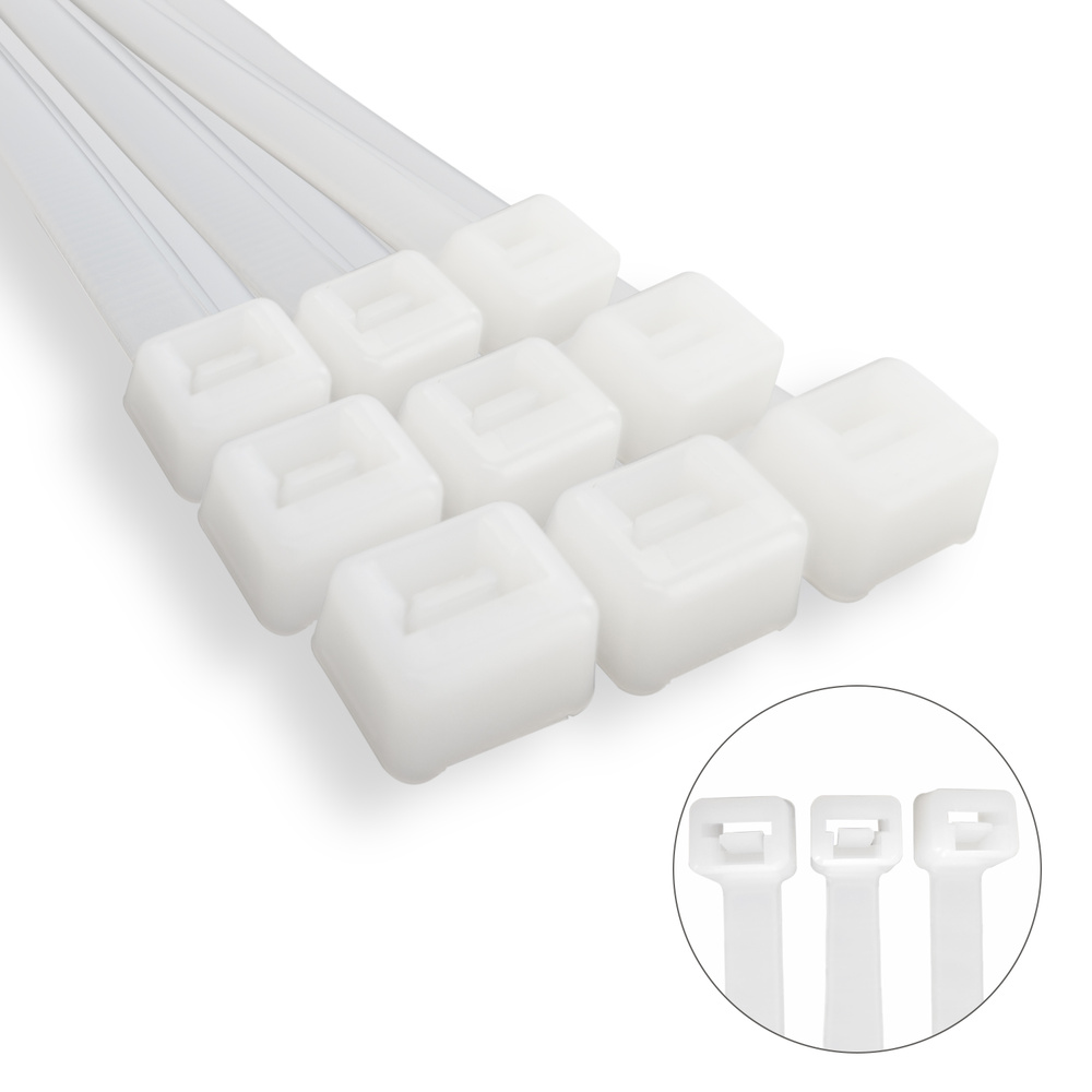 100 Fascette Ferma Tutto In Nylon Naturale 7,5x360 Mm – Legaccio Cavo Resistente E Versatile - 4