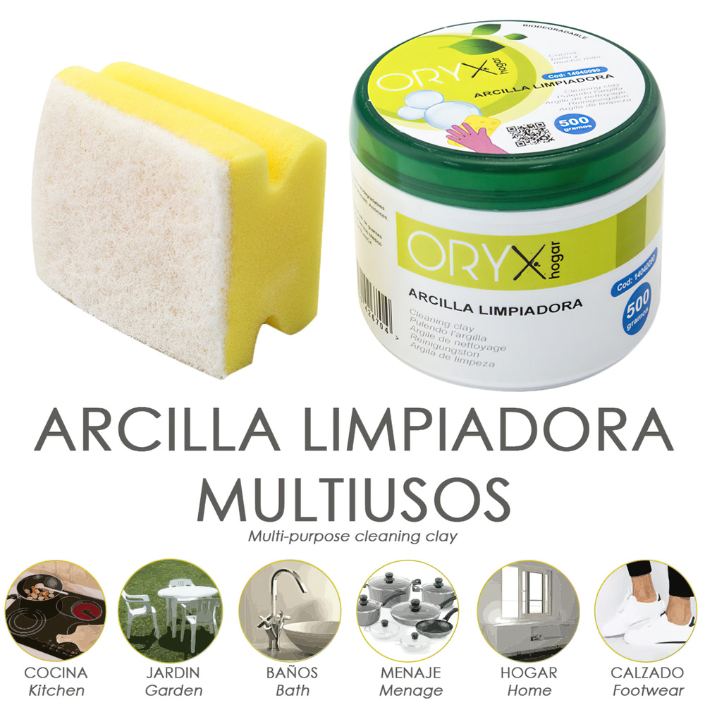 ARCILLA BLANCA - LIMPIADOR UNIVERSAL Y ECOLOGICO - 500 gr. 