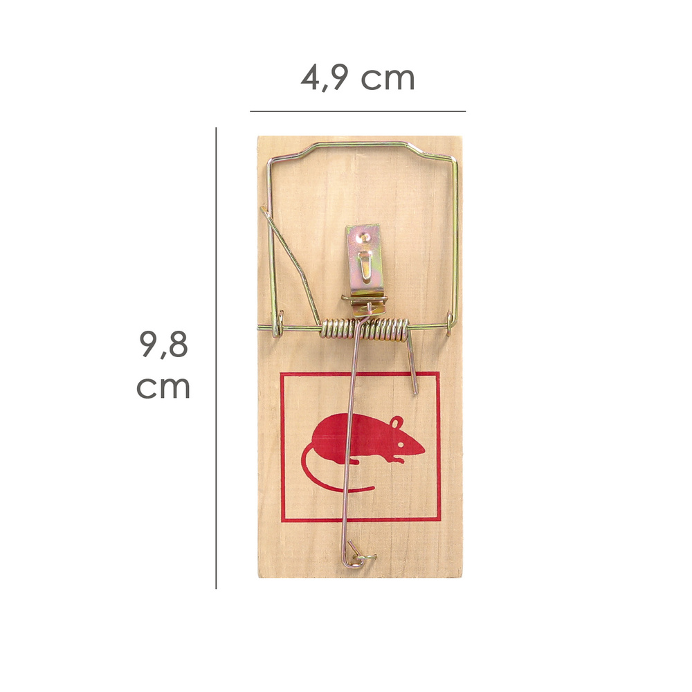 Trampas ratones madera 9.8 x 4.8 cm. (2 unidades)