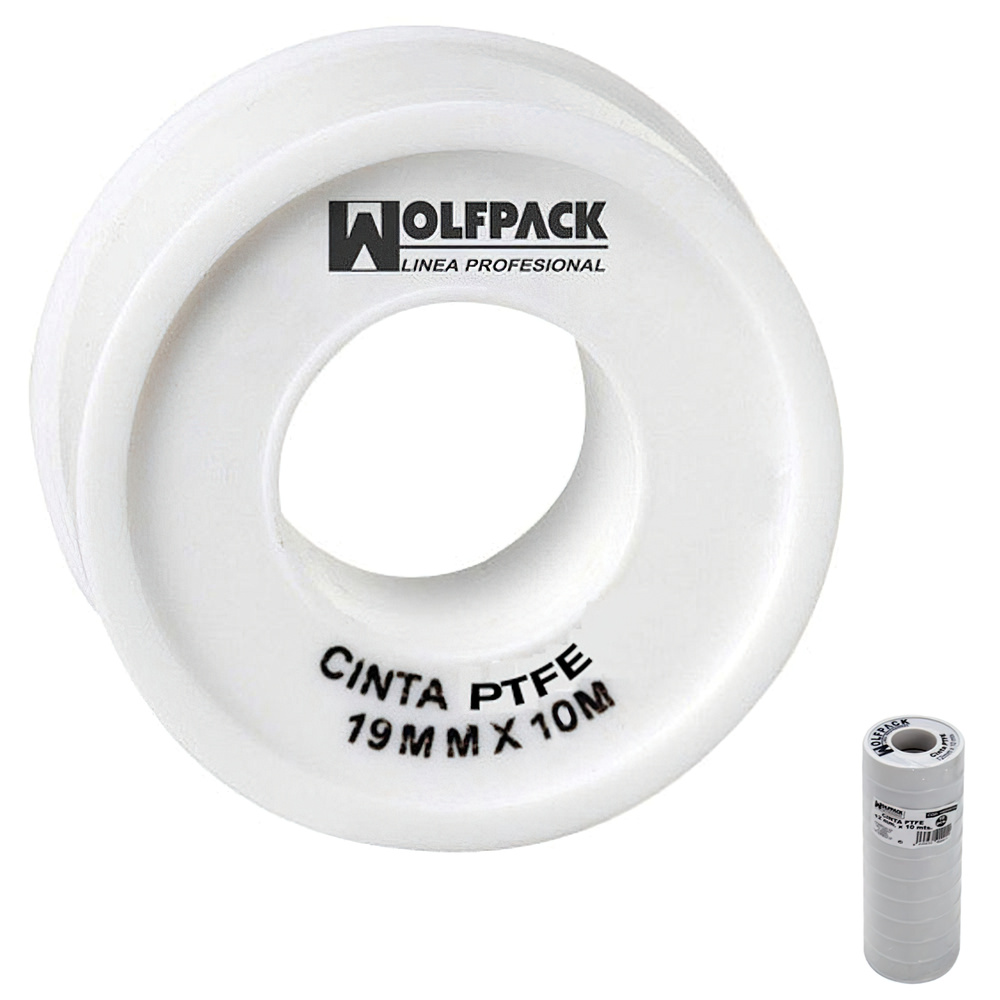 10 Rollos de Cinta Teflon Fontaneria 12mm x 10 m, Cinta PTFE de