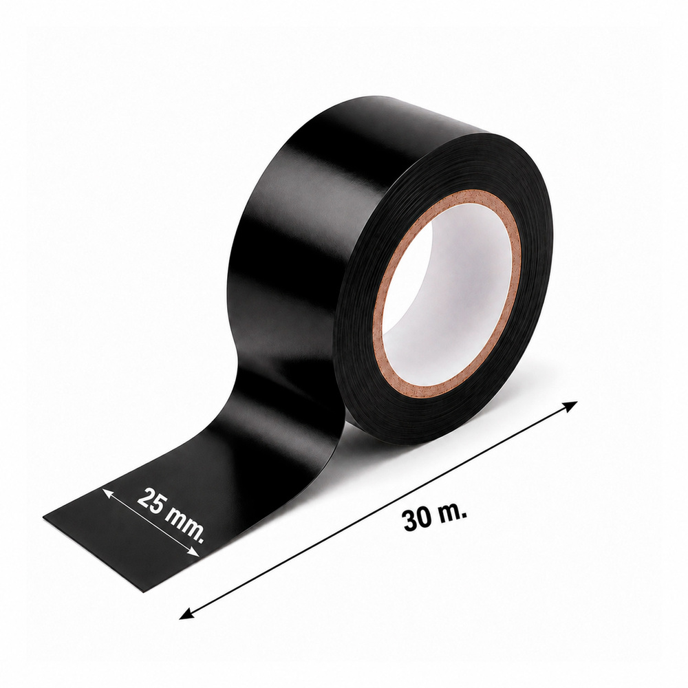 Cinta Aislante 30 m. x 25 mm. Negra Uso Doméstico