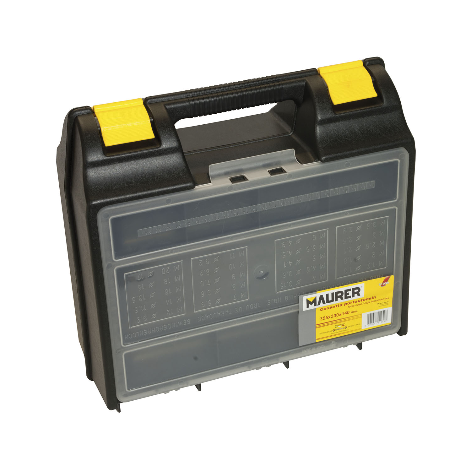 Maletin Electroportatiles Maurer Con Divisiones 360x323x145 mm.