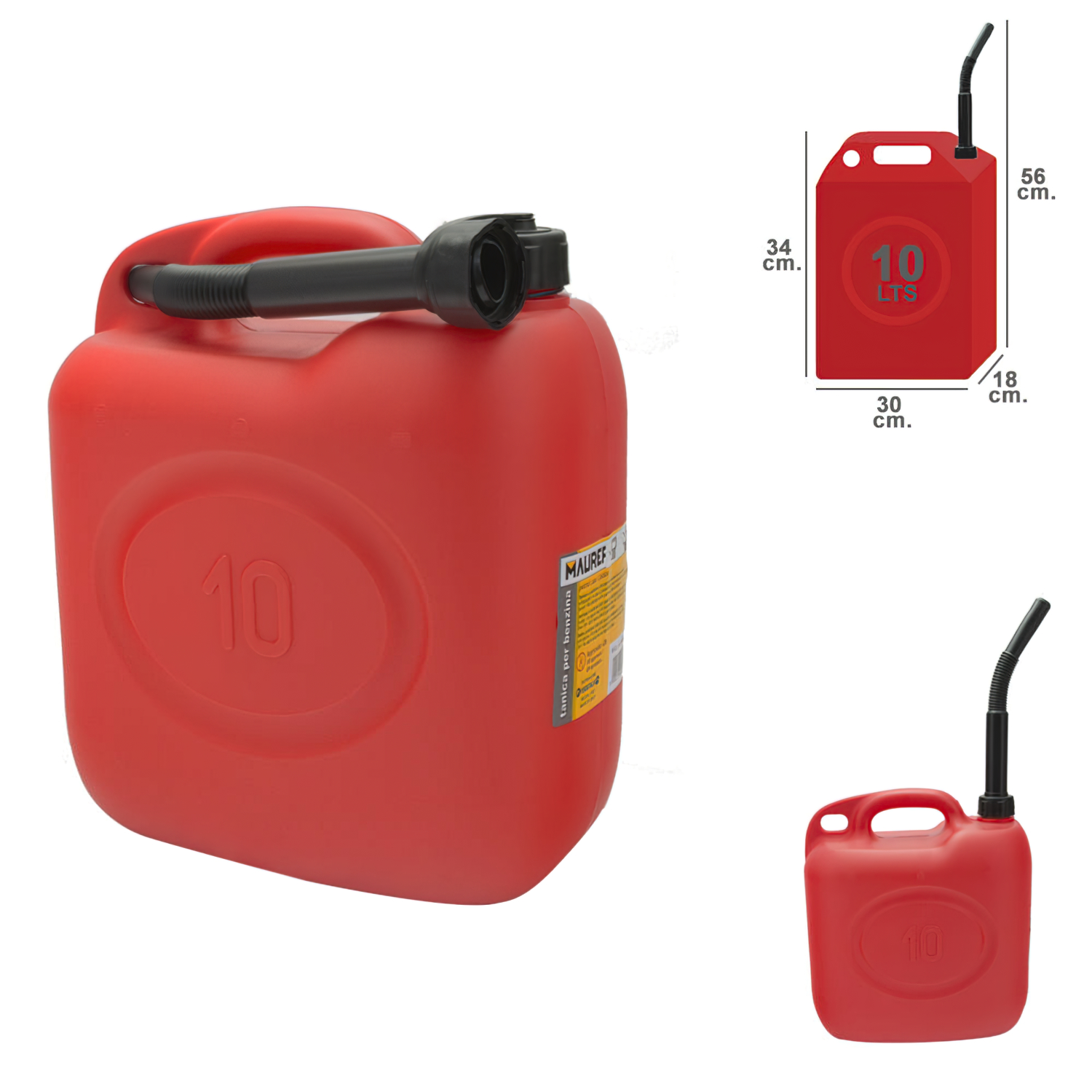Bidon Gasolina  10 Litros Homologado (Pack 2 unid.)