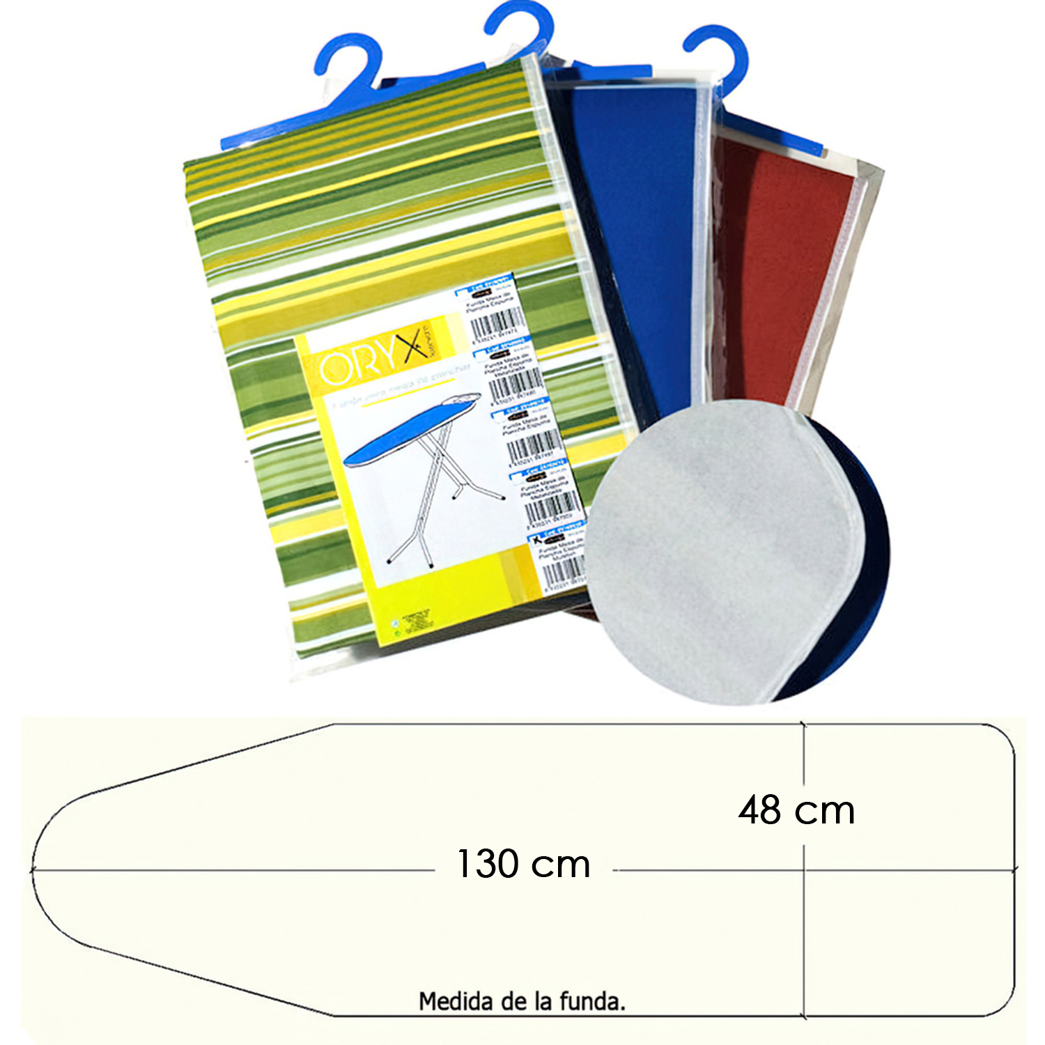 Funda Mesa Plancha Espuma Muleton 140x42 cm