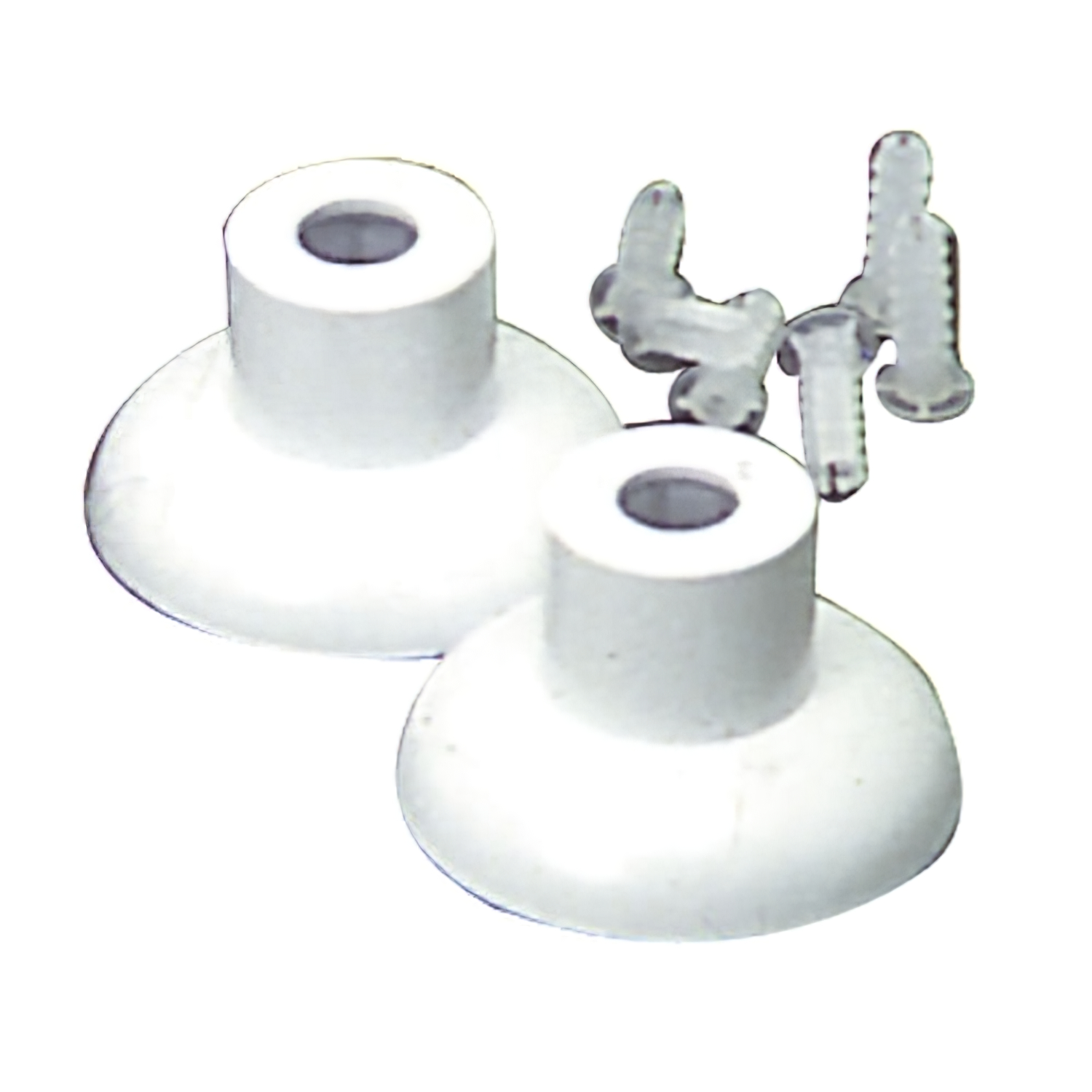 Juego Soportes Baño Plastico Blanco 16 mm.