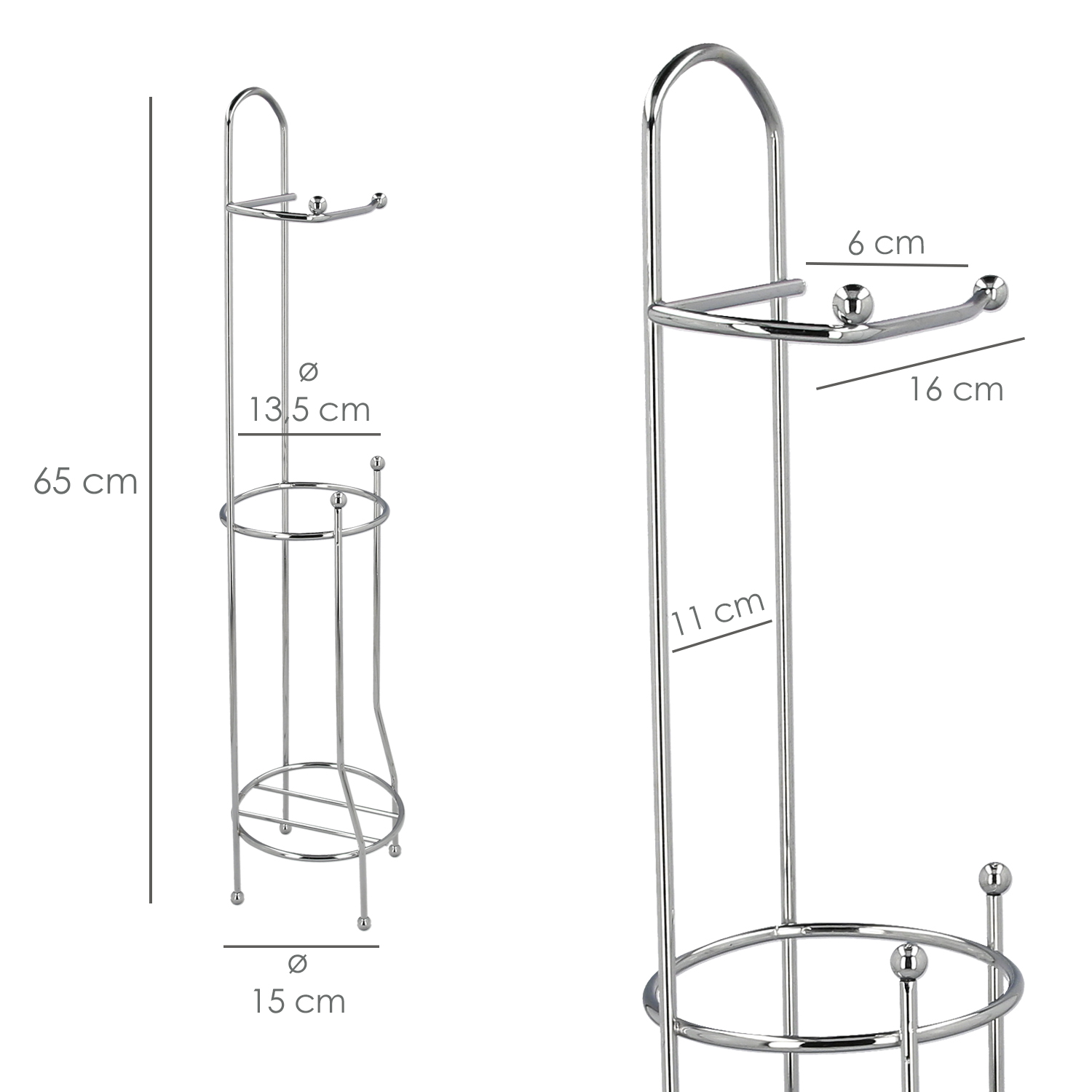 Colgador Portarrollos Papel Cocina, Acero Para Puertas, Encimeras, Muebles.  32,5x18x10 cm.