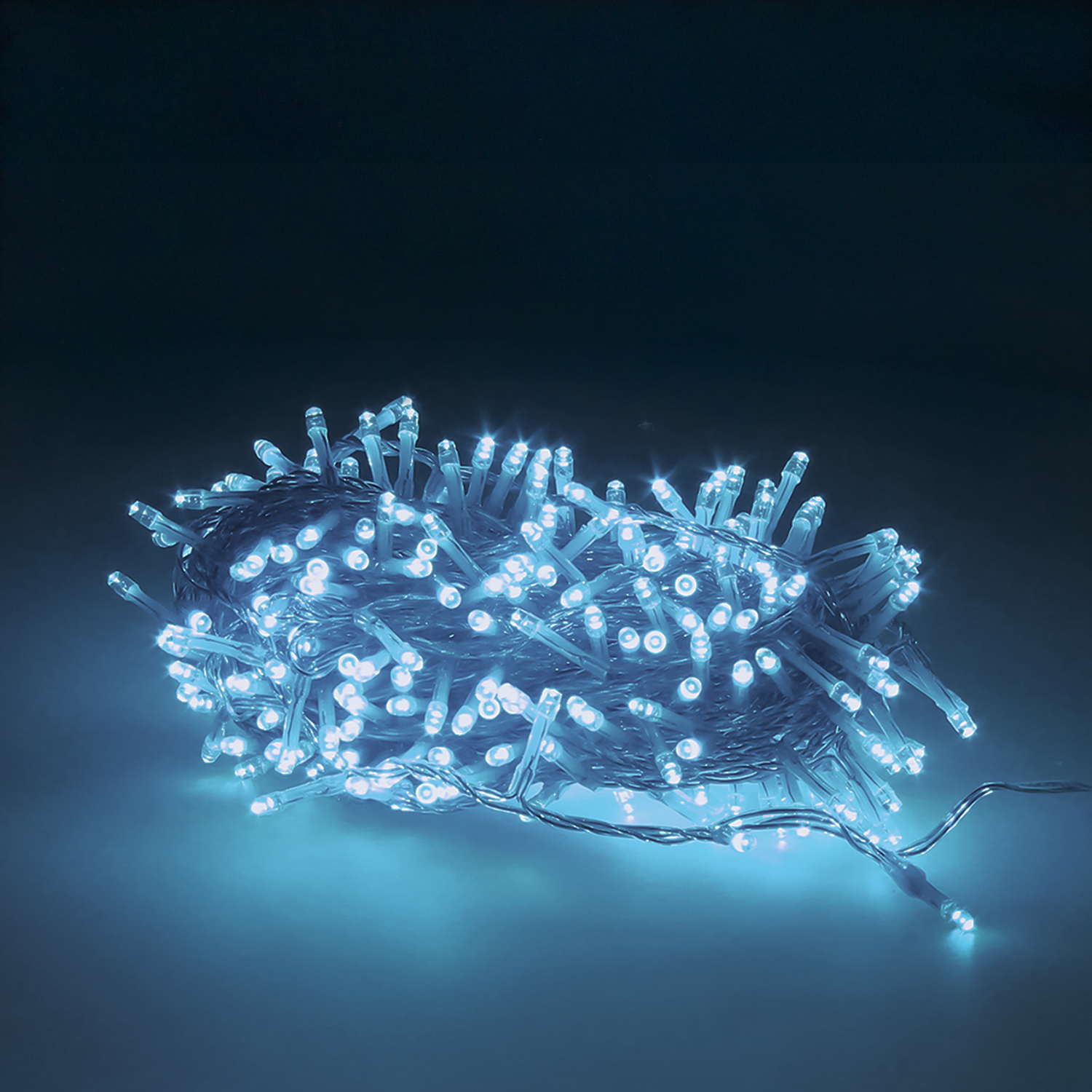 Guinalda Luces Navidad 300 Leds Color Azul Hielo. Luz Navidad Interiores y Exteriores Ip44. Cable Tr