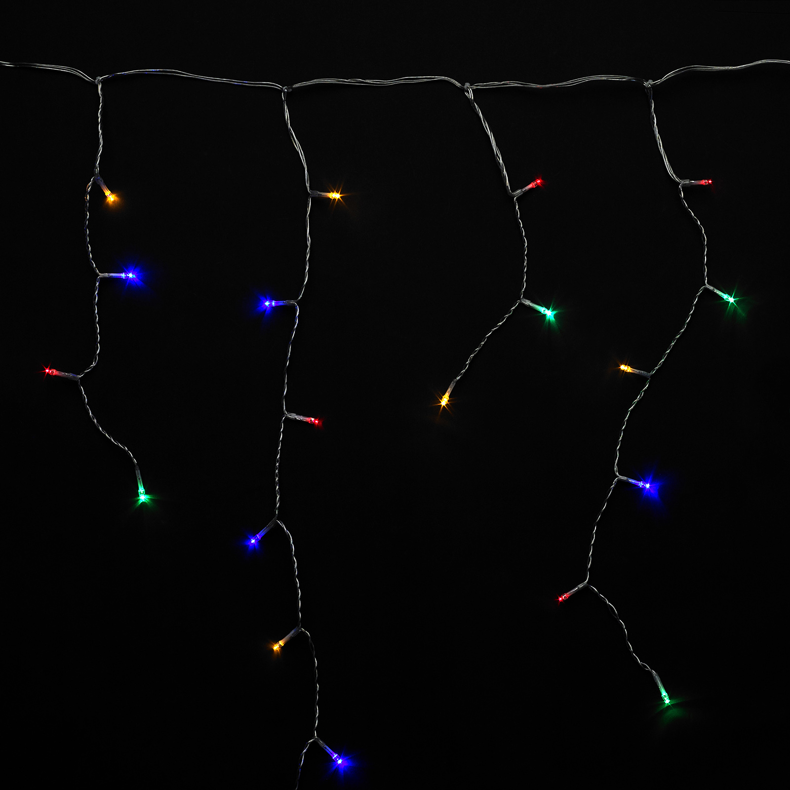 Guirnalda Luces Navidad Cortina 3x1 Metros 115 Leds Multicolor. Luz Navidad Interiores y Exteriores 
