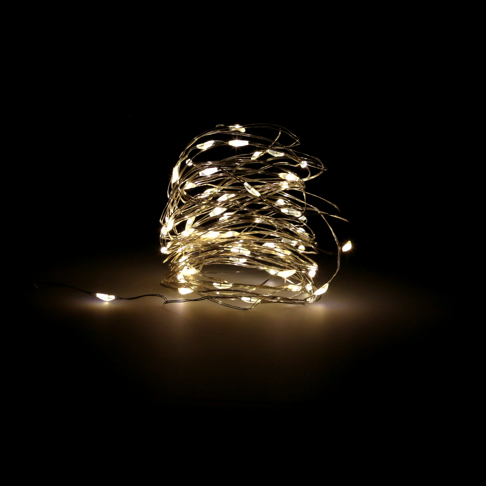 Guirnalda Luces Navidad Microled 60 Leds Color Blanco Calido.Luz navidad interiores IP20 A Pilas (3 