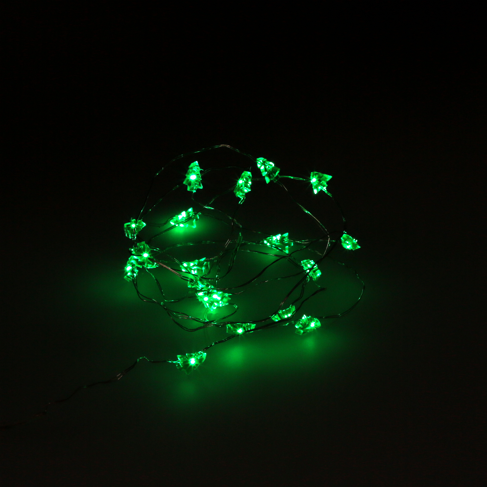 Guirnalda Luces Navidad Arboles 20 Leds Color Verde. Luz navidad interiores IP20 A Pilas 3AA (No Inc