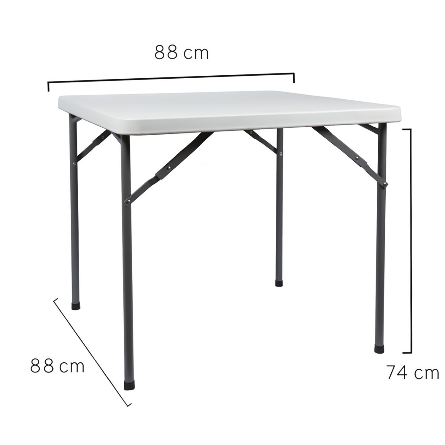 Mesa Plegable Cuadrada 88x88x74 cm.