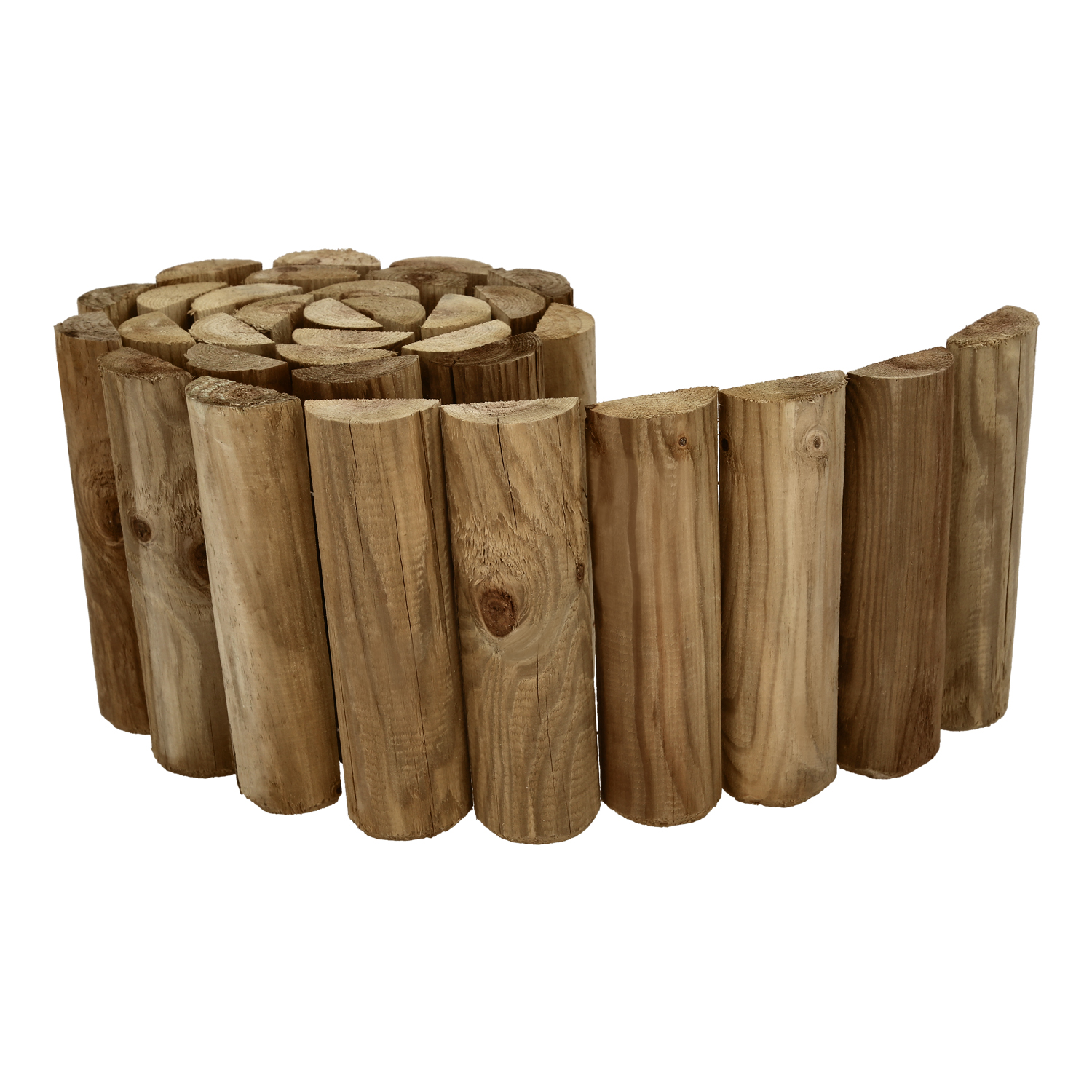 Bordura madera 6x20 (Alt.) cm. Longitud 2 metros. Bordo madera Flexible, Rollborder madera. MaderaTr