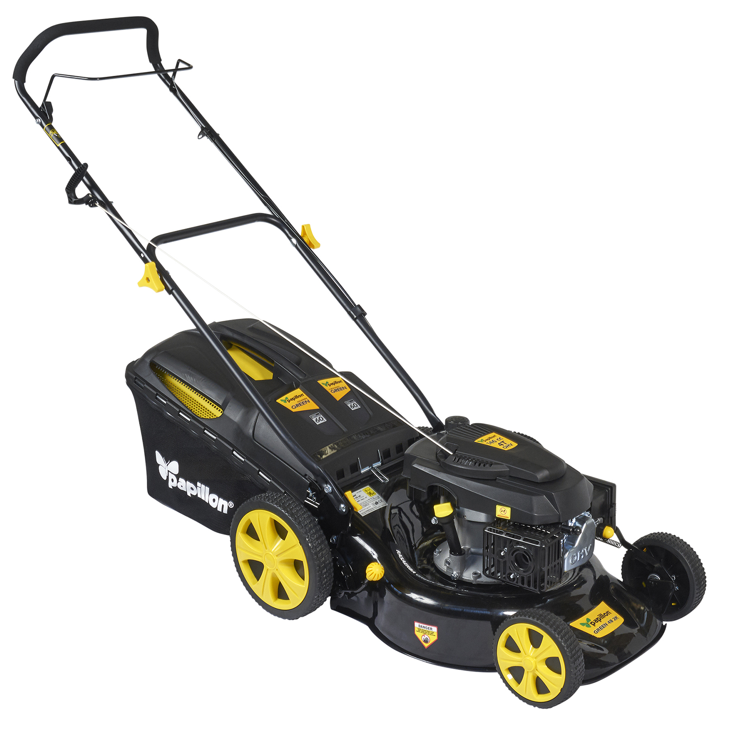 Cortacesped Gasolina 146 cc. Anchura de corte 46 cm. Bolsa 60 litros. 7 alturas de corte (25 - 75 mm