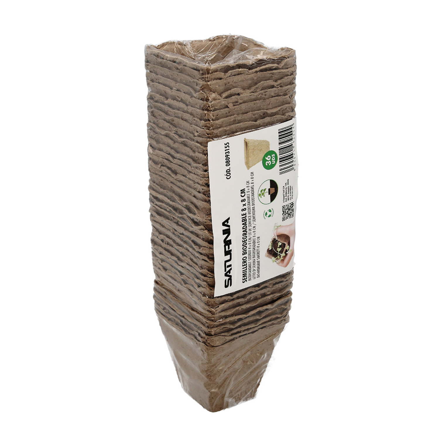Semilleros Biodegradables8x8 cm. Pack 36 Semilleros Para Siembra / Germinacion De Plantas