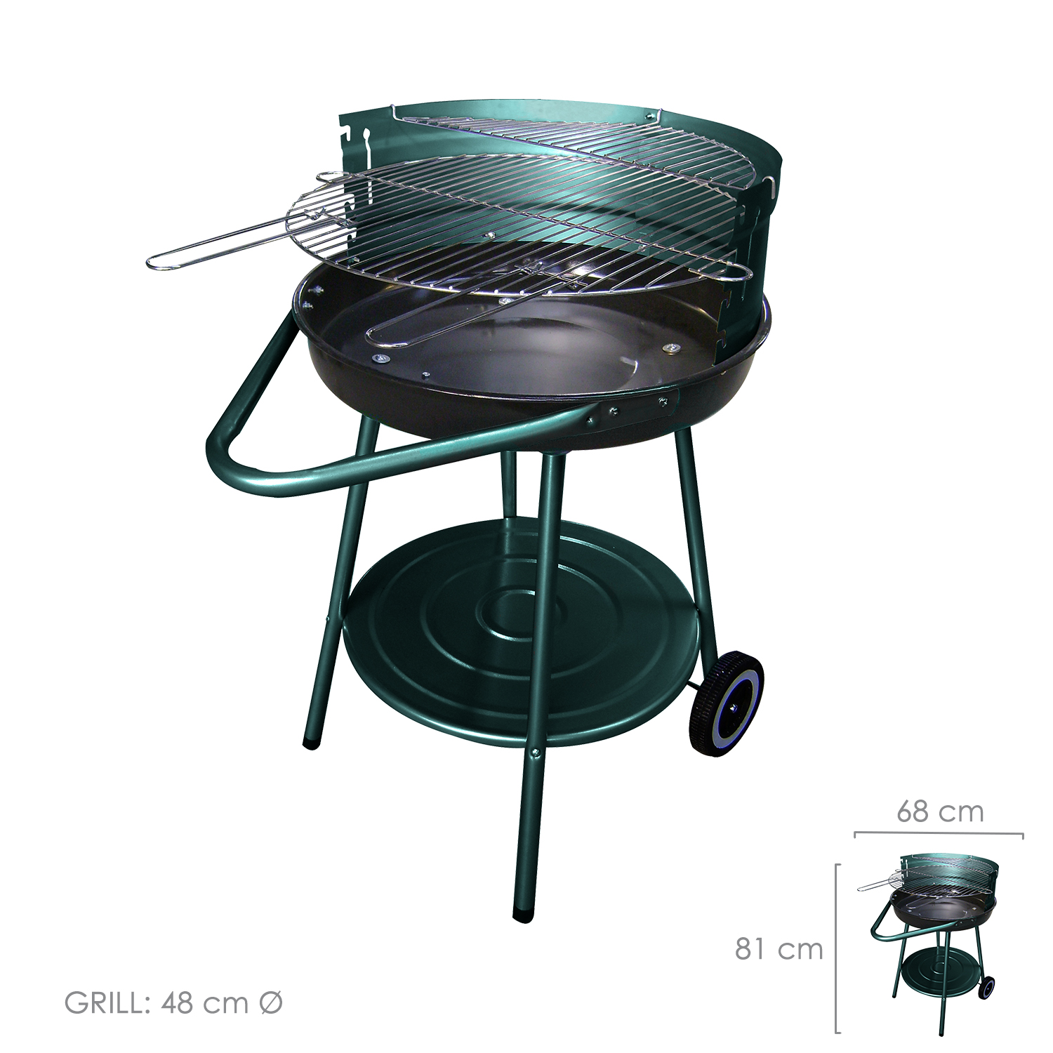 Barbacoa Saturnia Apache Redonda Con Batea 68x50.8x81 (Alt) cm.