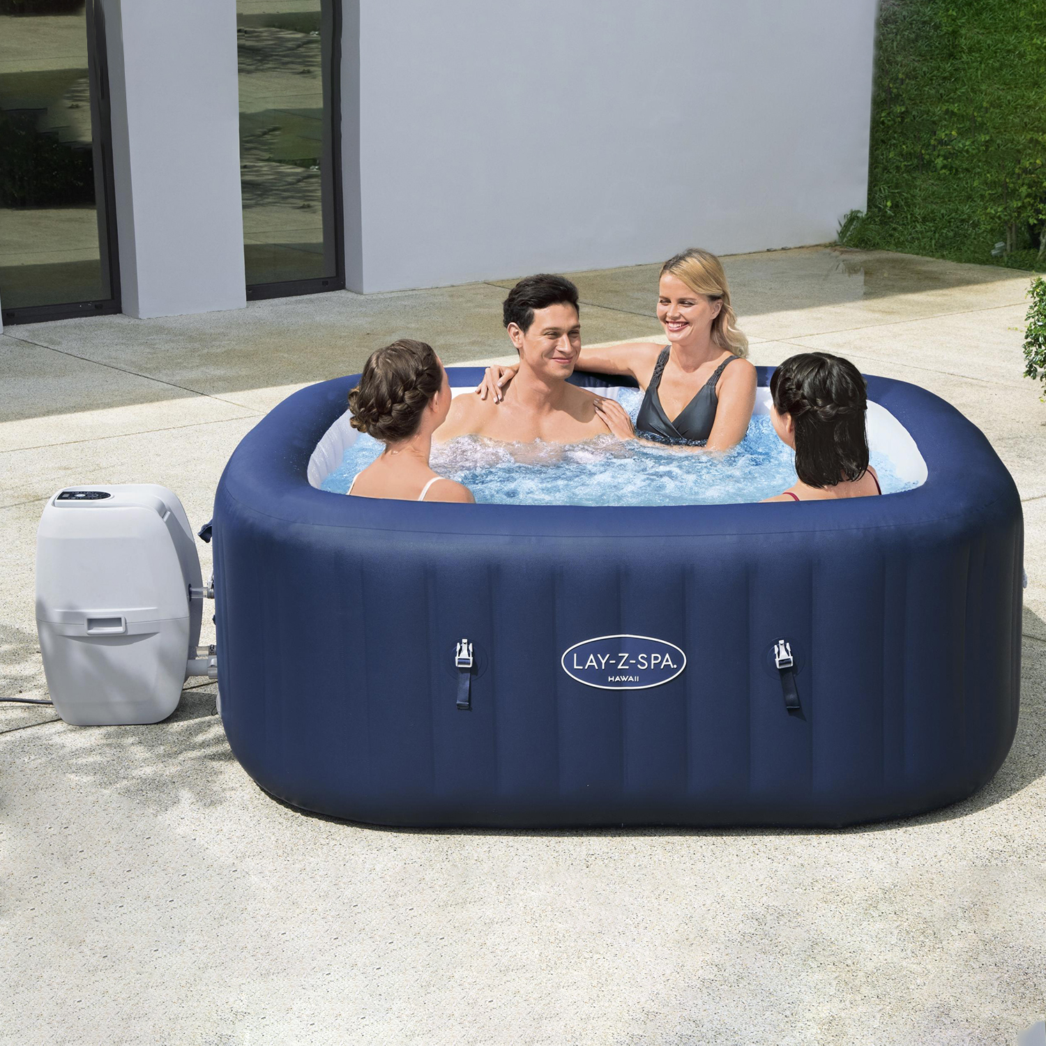 Piscina Lay-Z-Spa Hawaii 180x180x71 cm. 140 Airjets.