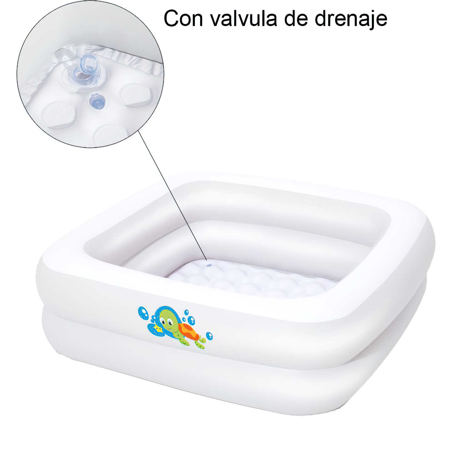 Piscina Infantil Bañera Bebe 86x86x25cm