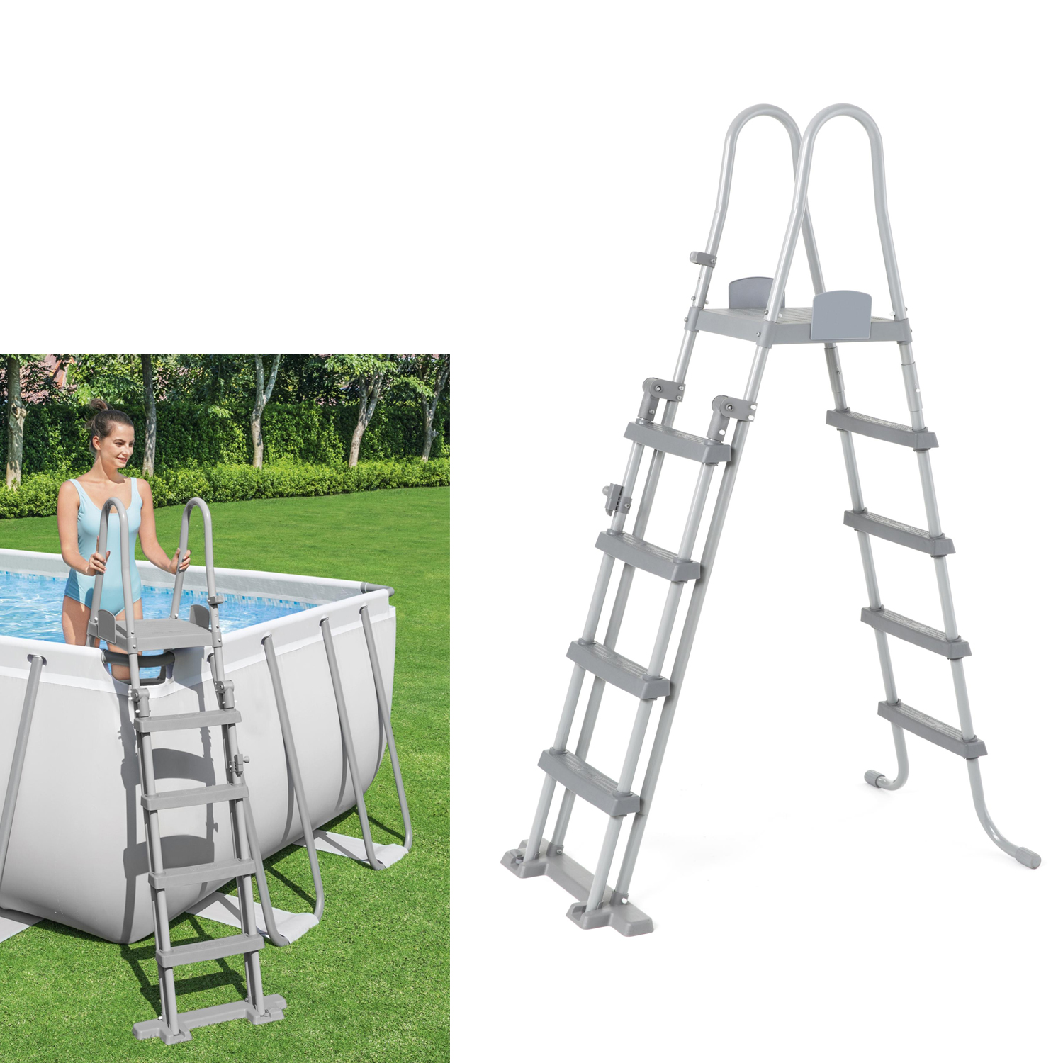 Escalera Piscina Alto 132 cm.