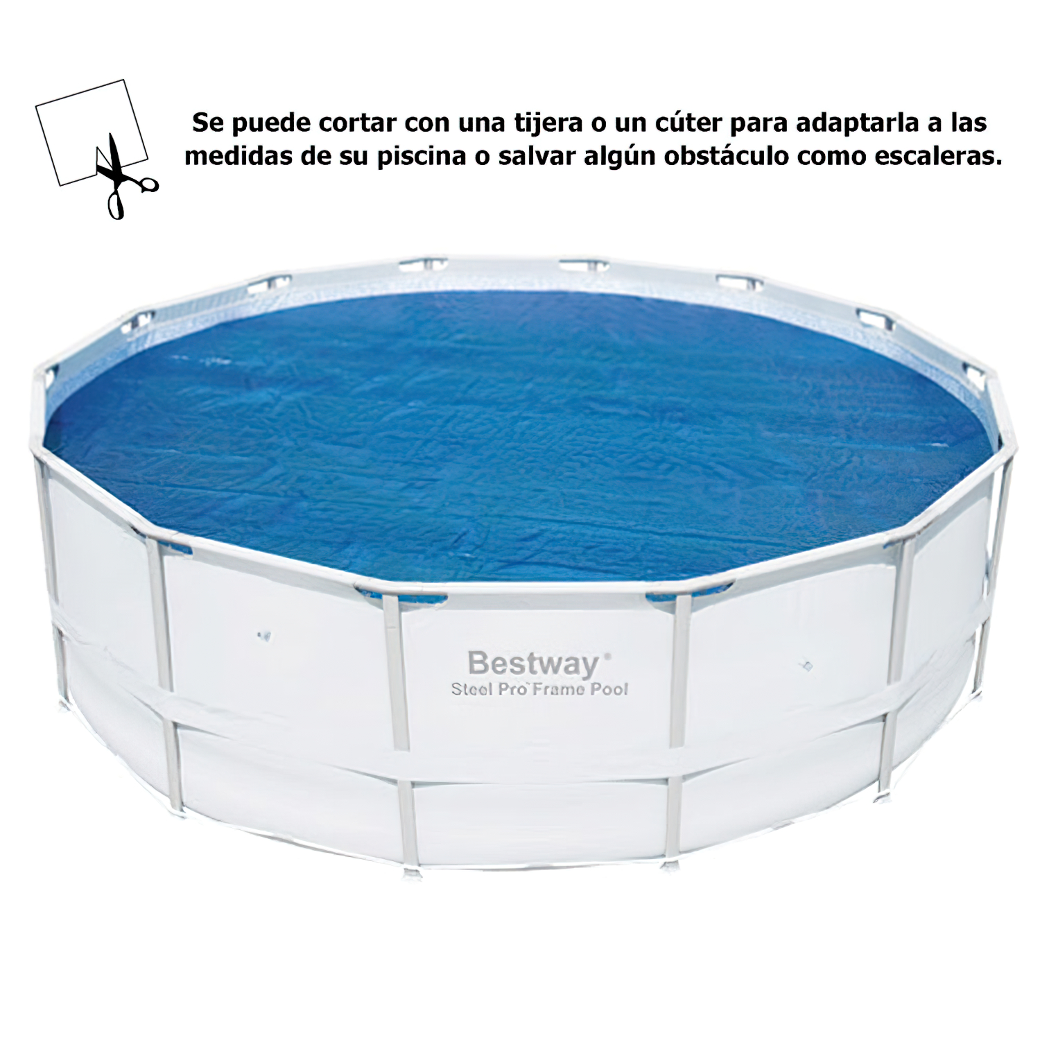 Cobertor Solar Para Piscinas Estructura Metálica Ø 427 cm.