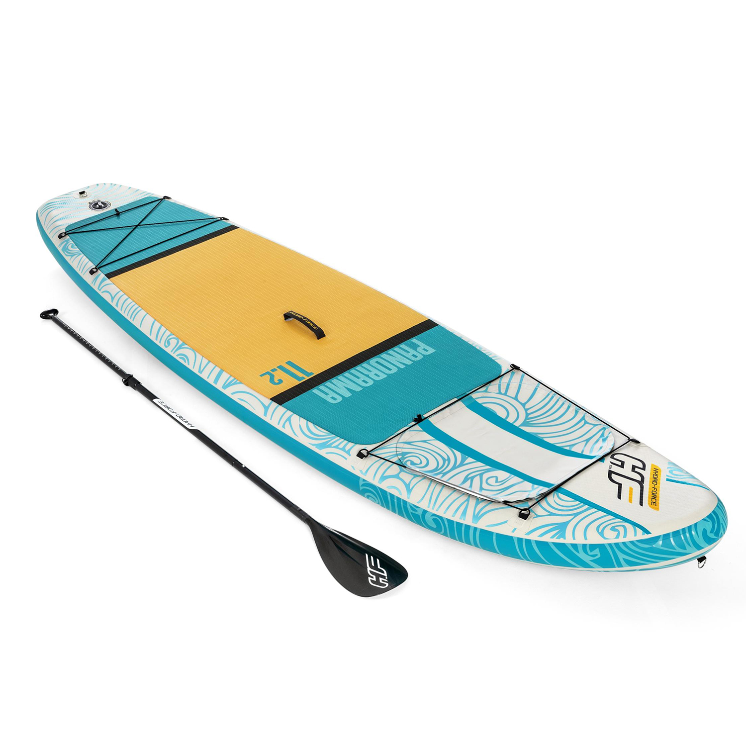 Tabla Paddle Surf Panorama Con Remo Ajustable y Ventana. 340 x 89 x 15 cm.