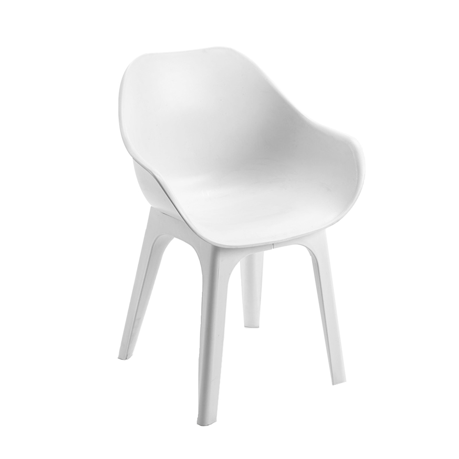 Silla Resina Gihbili Con Brazos Color Blanca 55x50,5x81 (Alt.) cm.