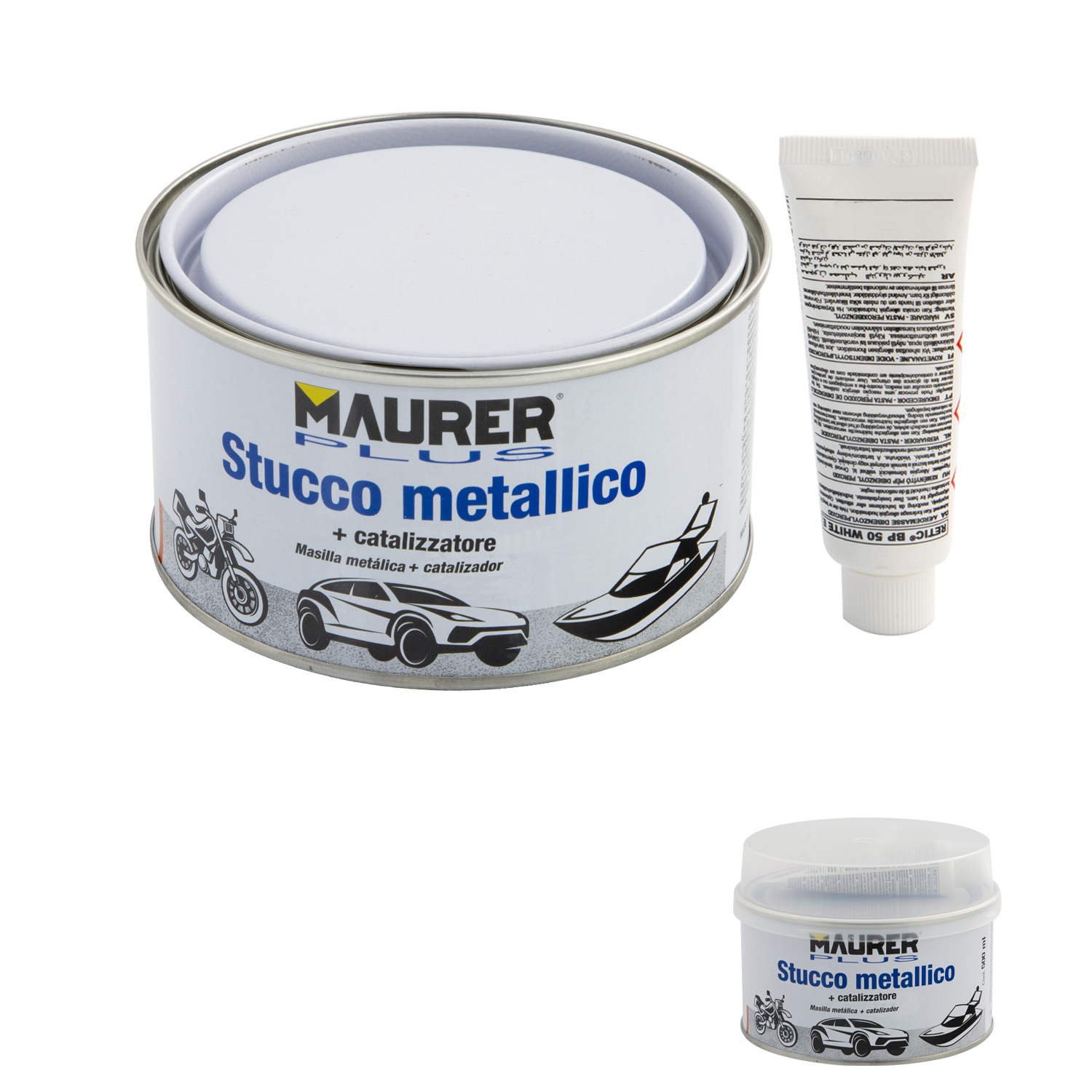 Masilla Reparadora Metales 500 ml. Con Endurecedor