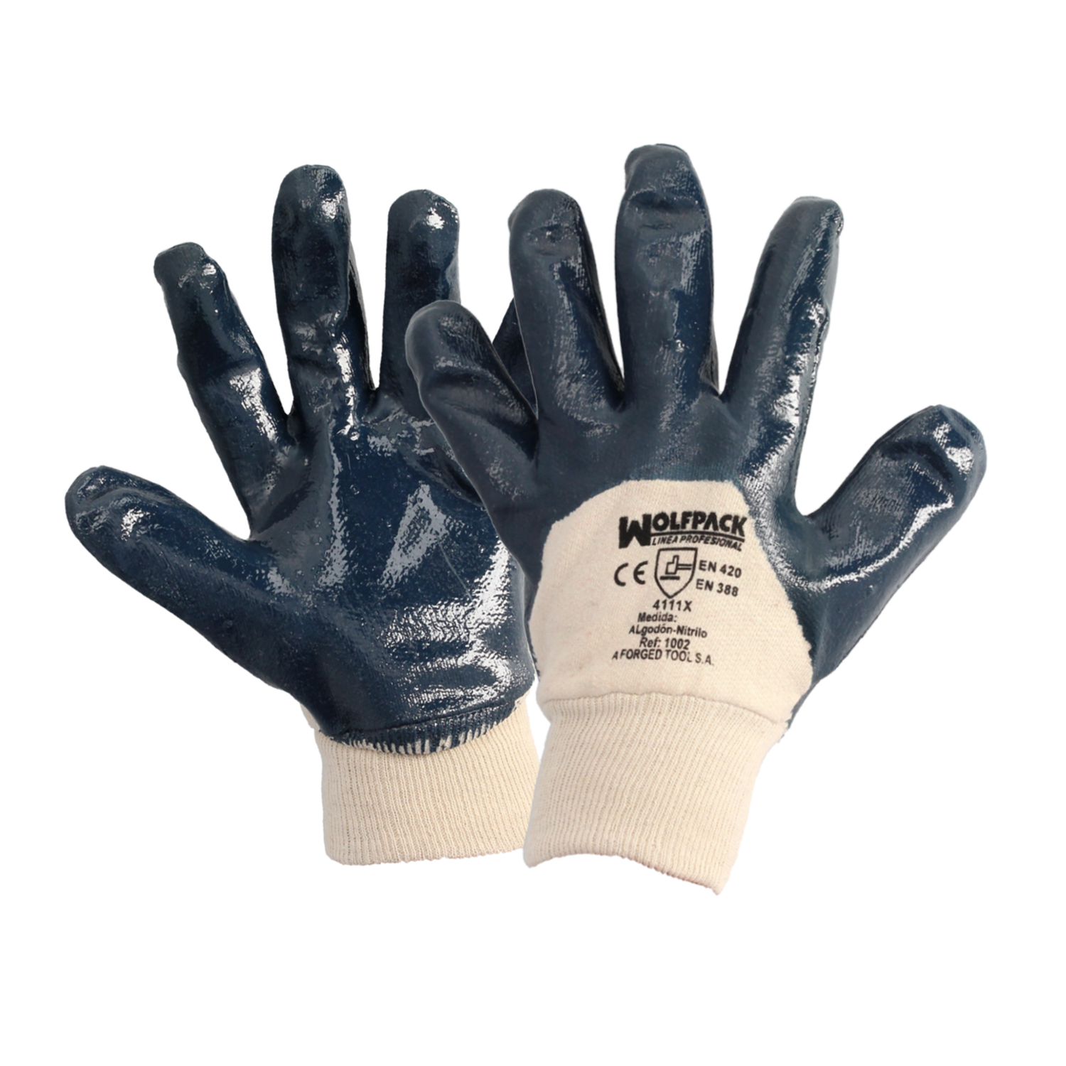 Guantes Nitrilo / Lona Pesados Nimax 8