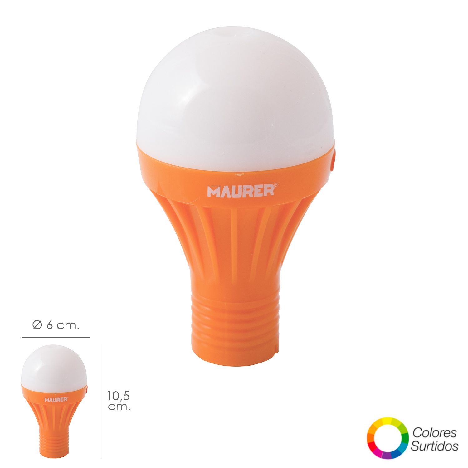 Linterna Led Forma de Bombilla 1 W.Con Iman en la Base