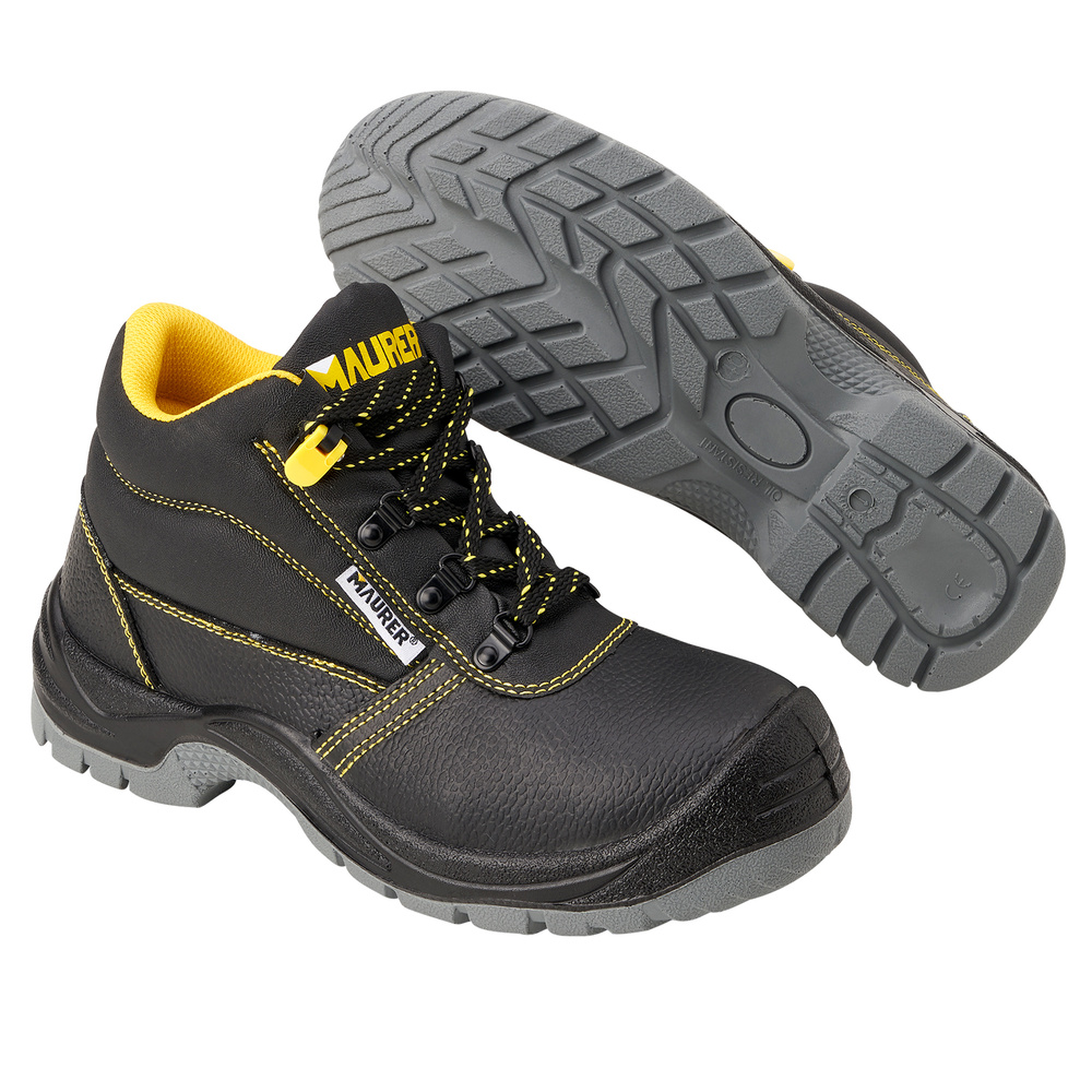 Botas Seguridad Maurer S3 Modelo Capua Antideslizante Con Suela y Puntera Antiperforación y Resistencia A Hidrocarburos Nº 38.