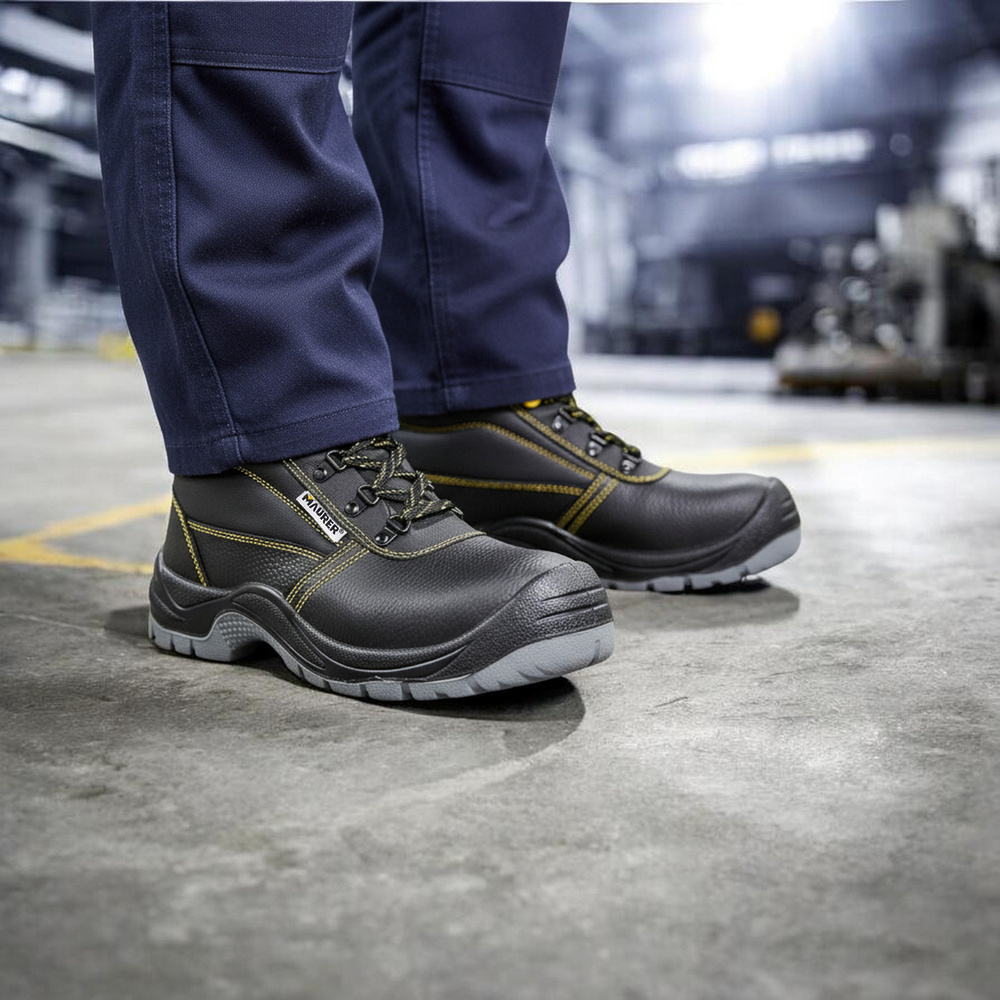 Botas Seguridad Maurer S3 Modelo Capua Antideslizante Con Suela y Puntera Antiperforación y Resistencia A Hidrocarburos Nº 38.