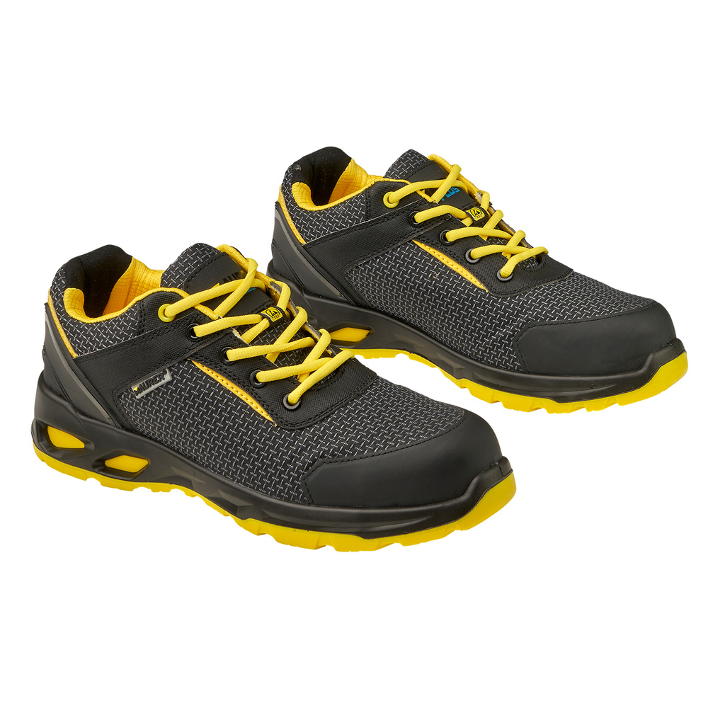 Zapatos Bajo Seguridad Maurer S3L Modelo Amerina Antideslizante con Suela Composite y Resistencia a los Hidrocarburos Talla 44